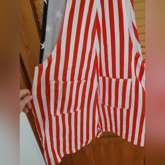 2 pairs of American Flag Short Overalls Universal Male or Female - Picture 7 of 7